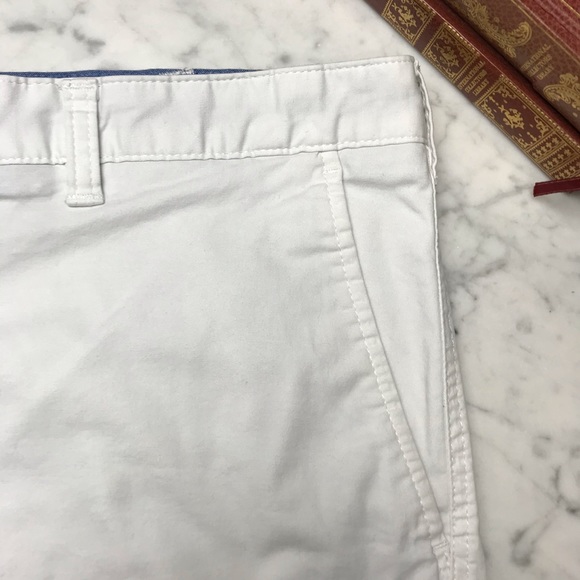 Club Room White Khaki Chino Flat Front Shorts 38 - Picture 3 of 9